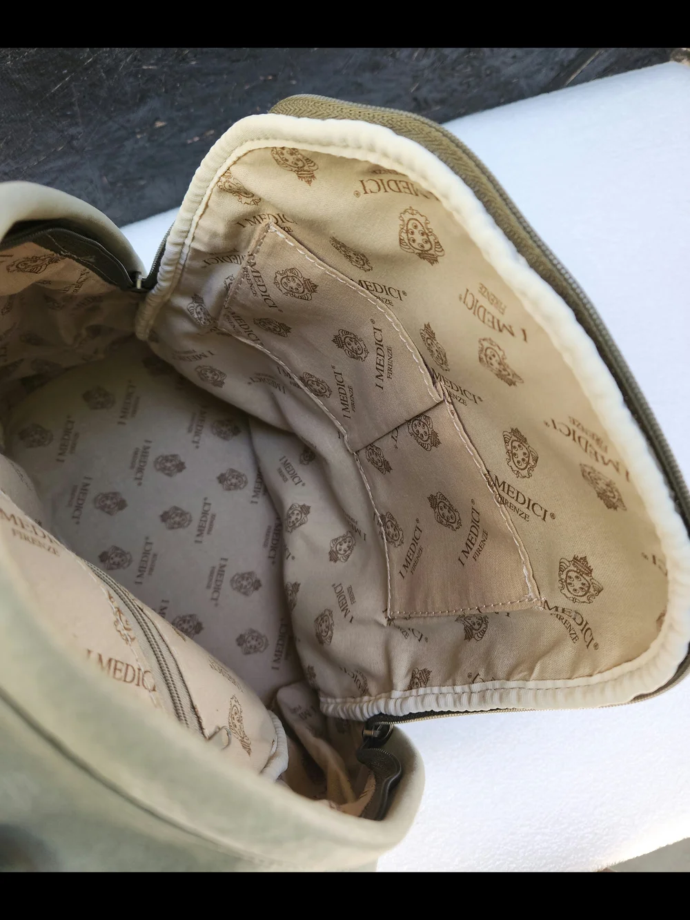 I Medici Firenze Verde Leather Backpack
